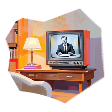 A 1960s television set broadcasting news of the 24th Amendment's ratification