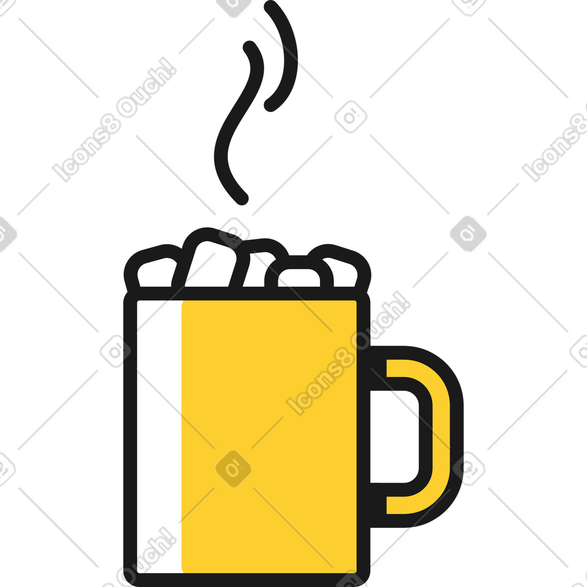 Illustration Tasse de cacao dans le style Taxi à télécharger aux formats PNG, SVG
