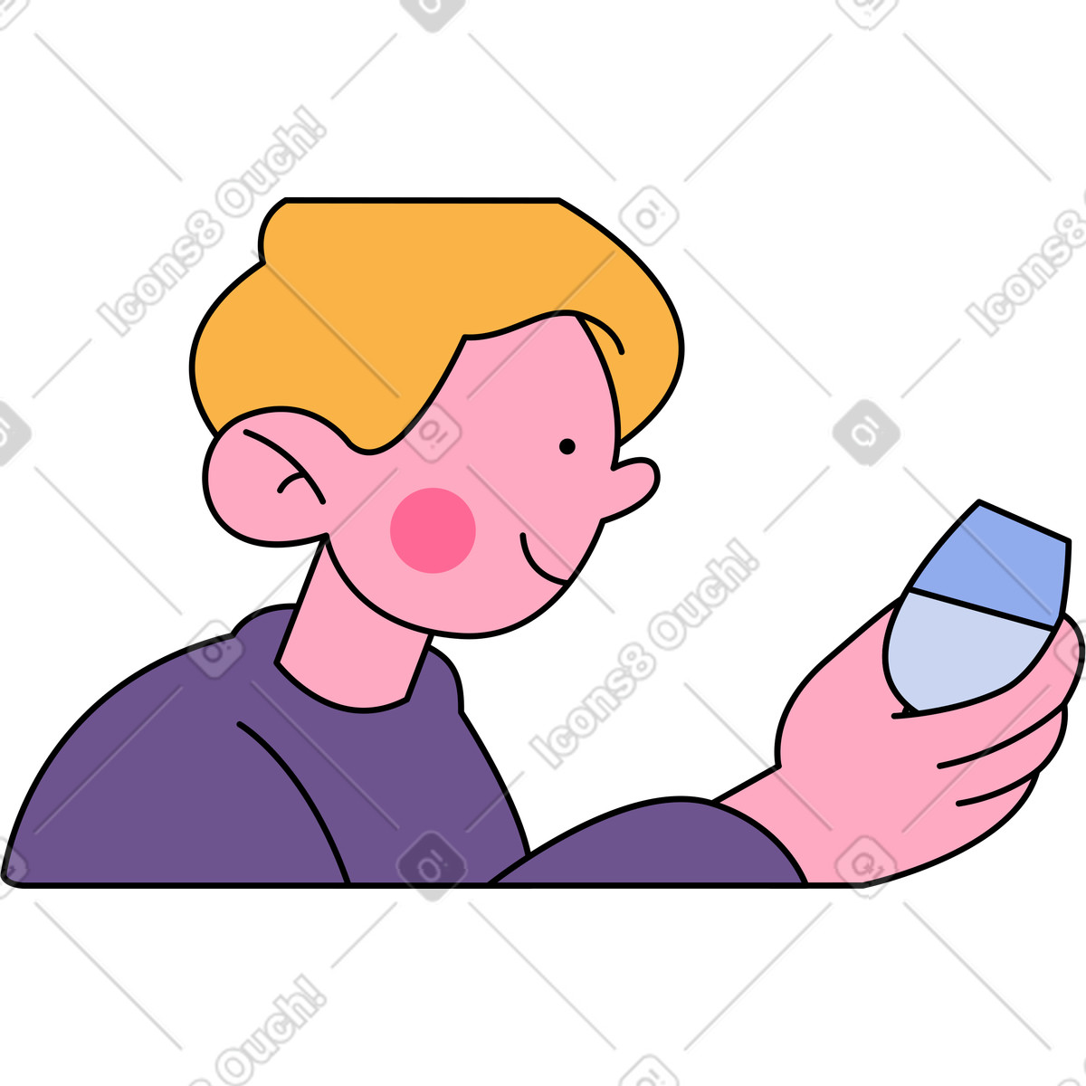 Illustration Man holding a glass of wine dans le style Bloom à télécharger aux formats PNG, SVG