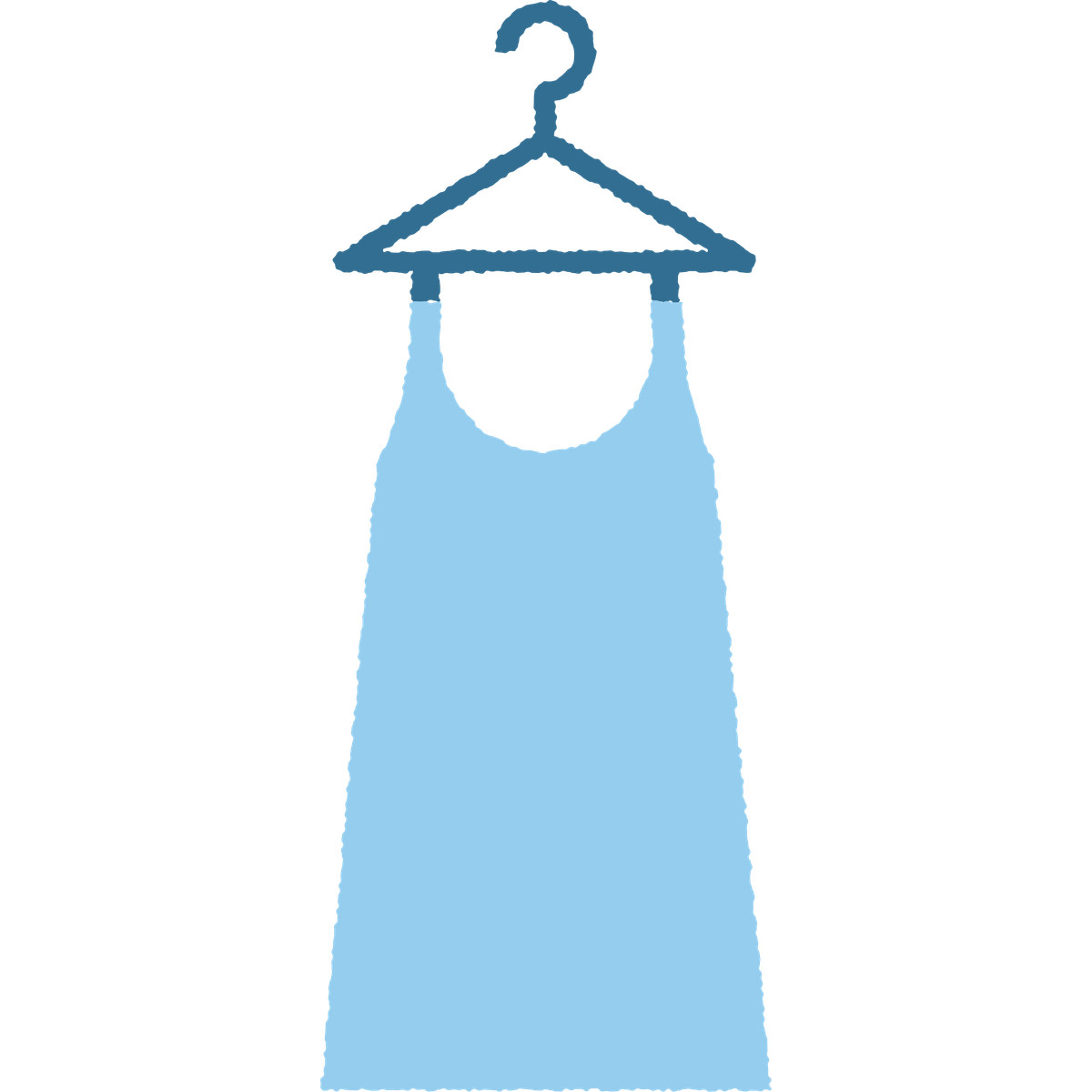 Clothes hanger illustration in Cherry style download in PNG, SVG