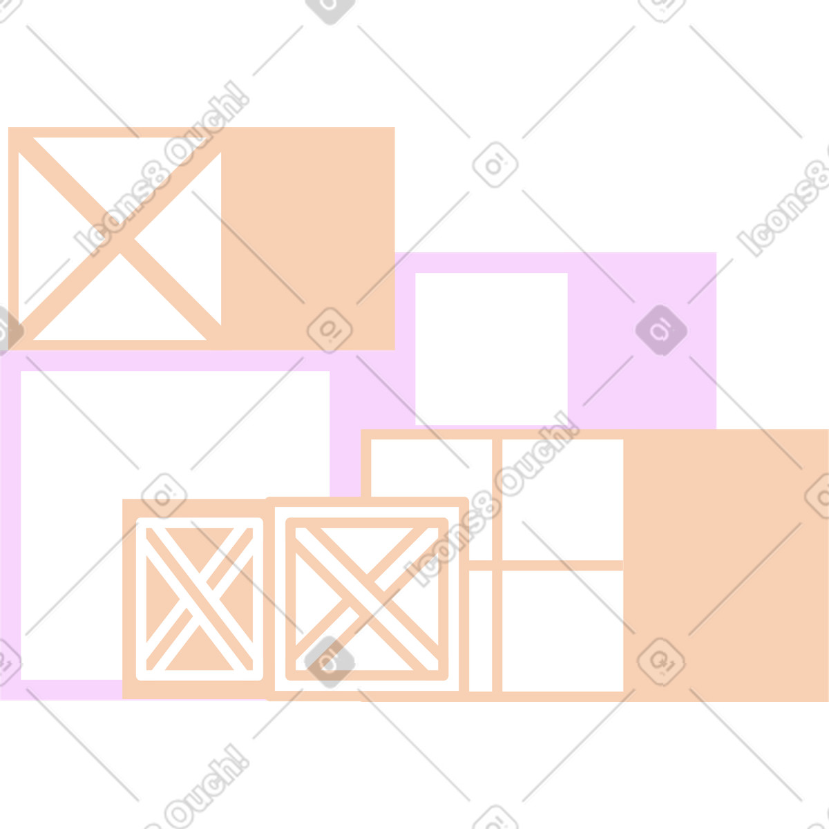 Box illustration in Marginalia style download in PNG, SVG