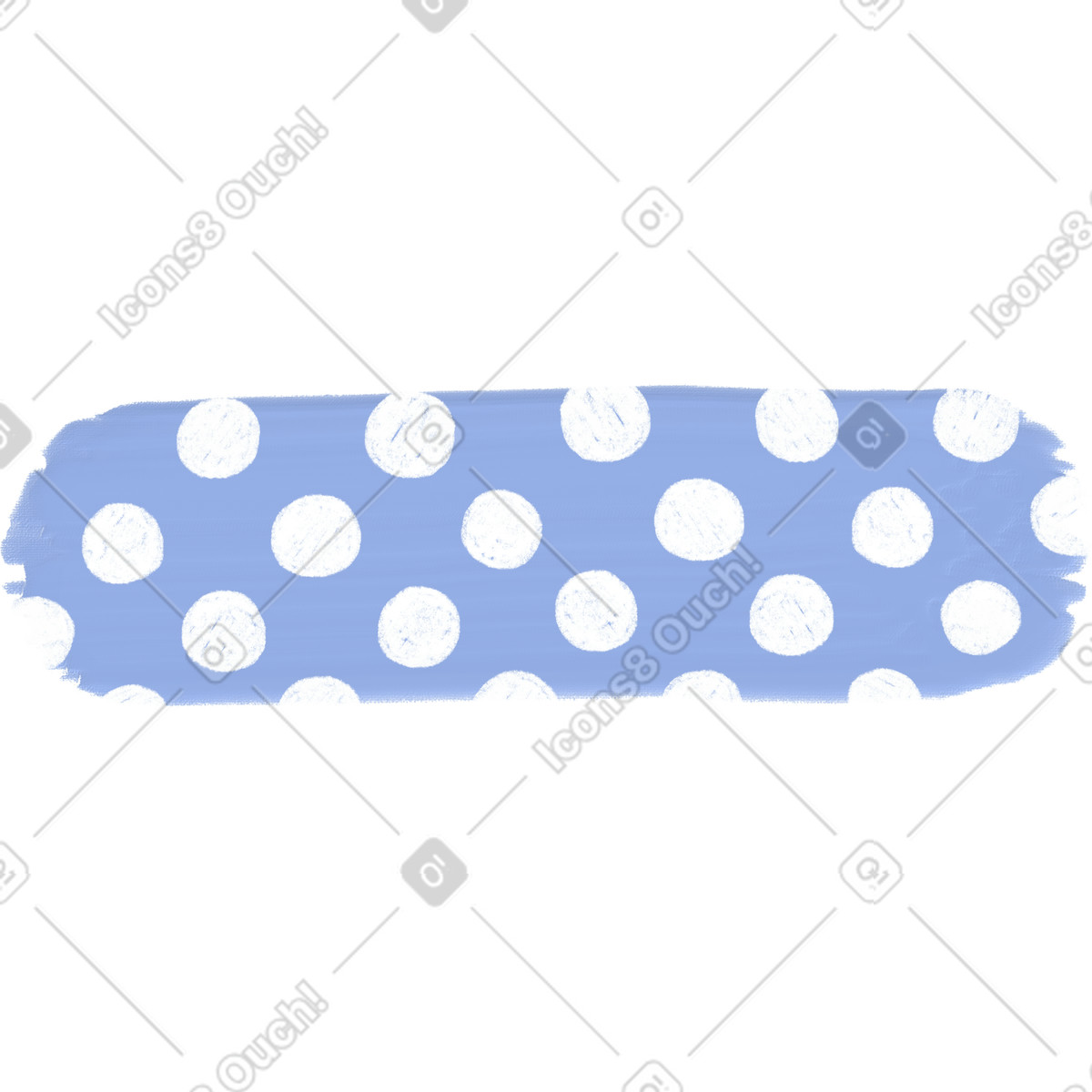 Blue polka dot washi tape sticker illustration in Scrapbooking style download in PNG, SVG