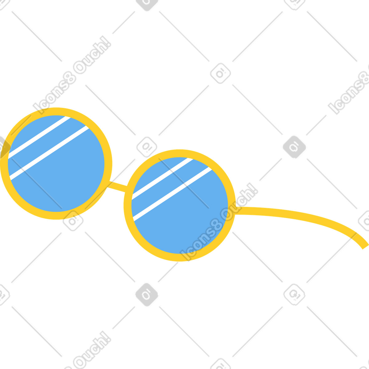 下载 Sammy 风格的 眼镜 插画，支持 PNG、SVG 格式