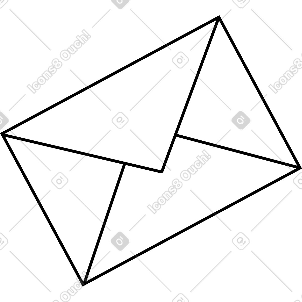 Jelly スタイルの 白い郵便封筒 のイラストをPNG、SVG形式でダウンロード