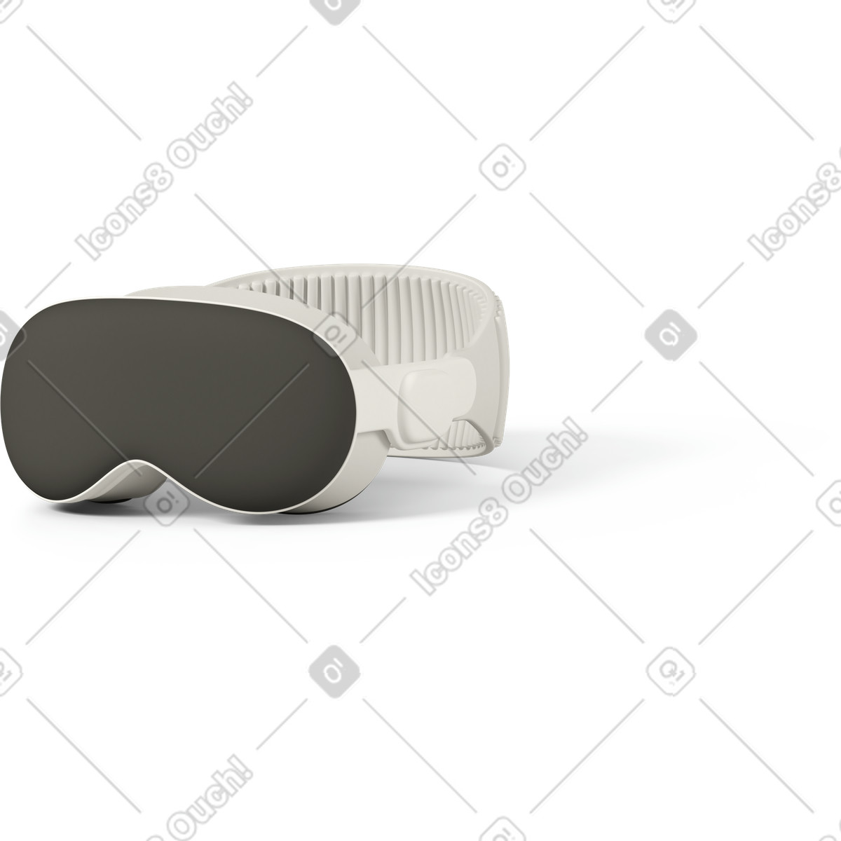 Virtual reality glasses illustrazione in stile 3D Casual life scarica in PNG, SVG