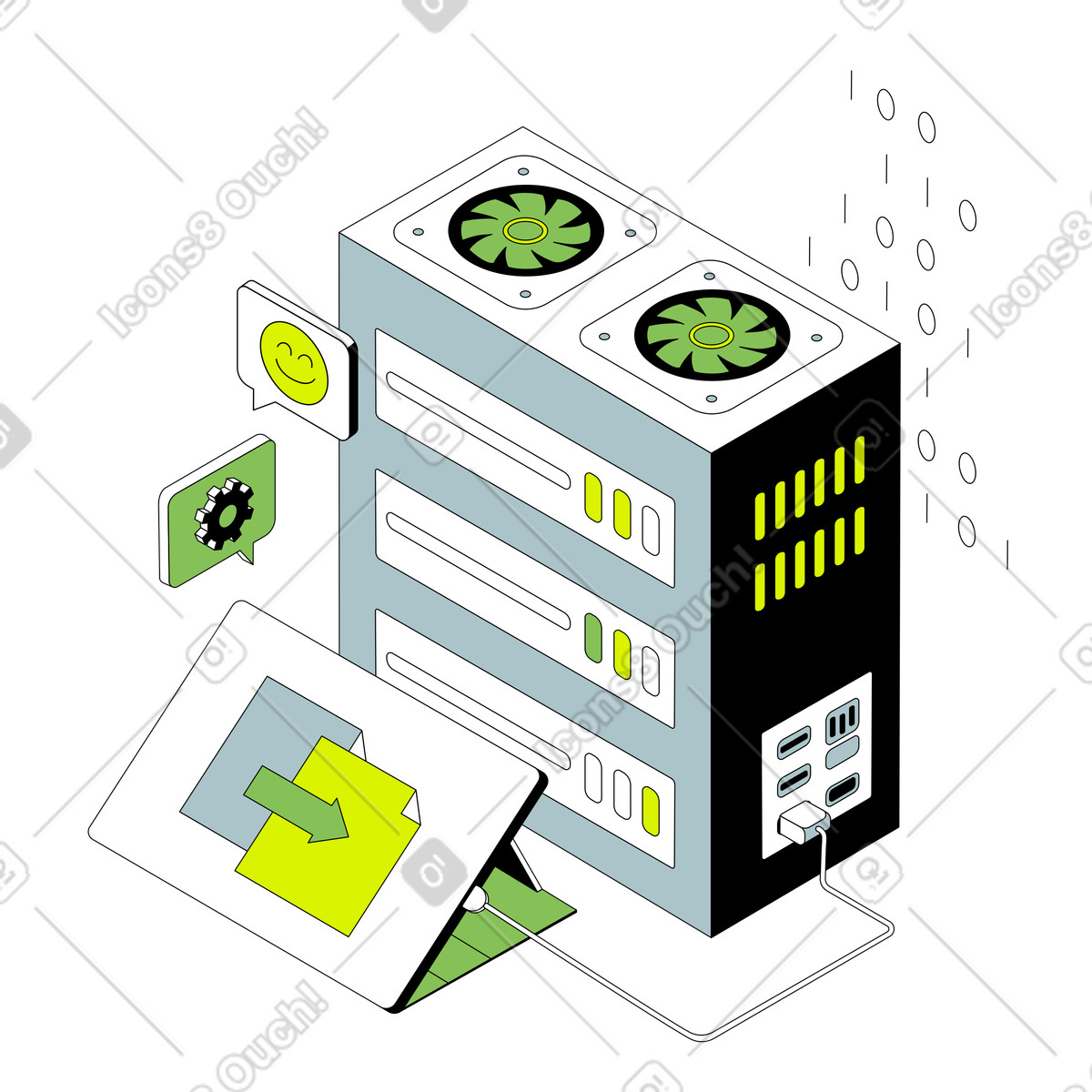 Network illustration in PNG, SVG, GIF formats