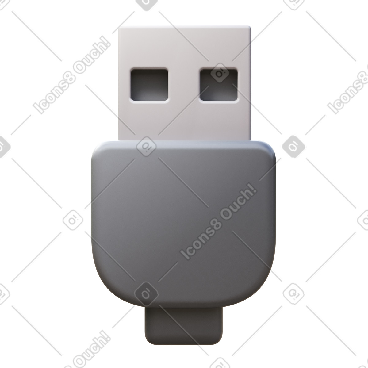 3D Fluency スタイルの Usb のイラストをPNG、SVG形式でダウンロード