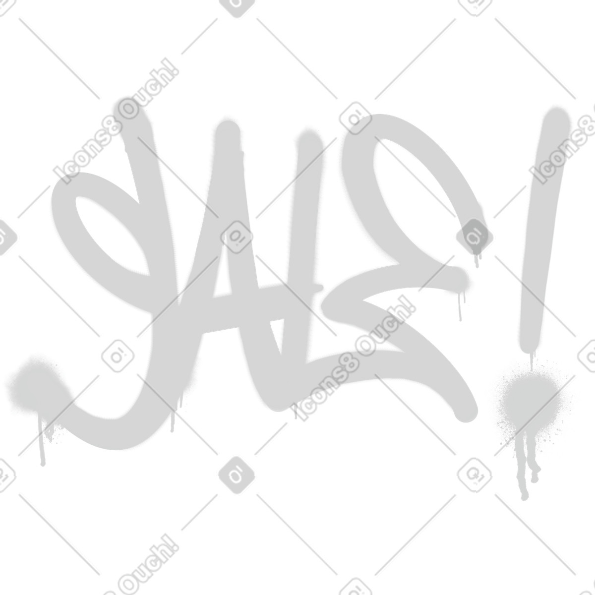 Ilustração de Grey graffiti sale em no estilo Jumble para baixar em PNG, SVG