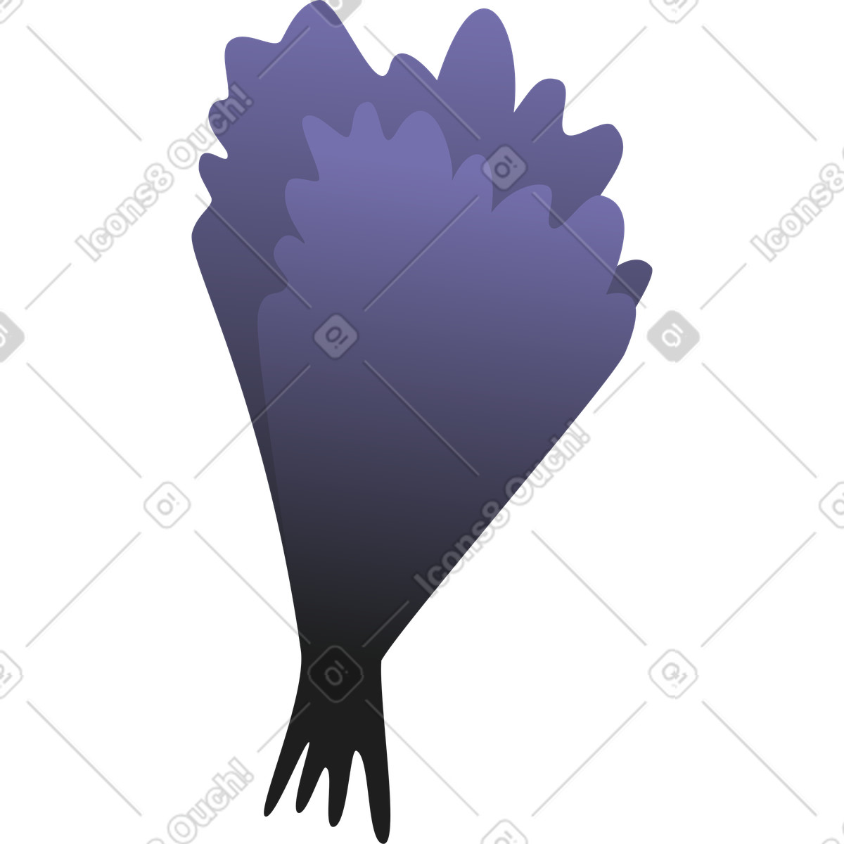 Bunch of purple herbs illustration in Coworking style download in PNG, SVG