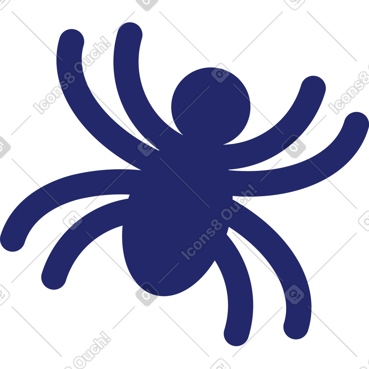 Kleine spinne-Illustration im Clip-Stil als Download in PNG, SVG