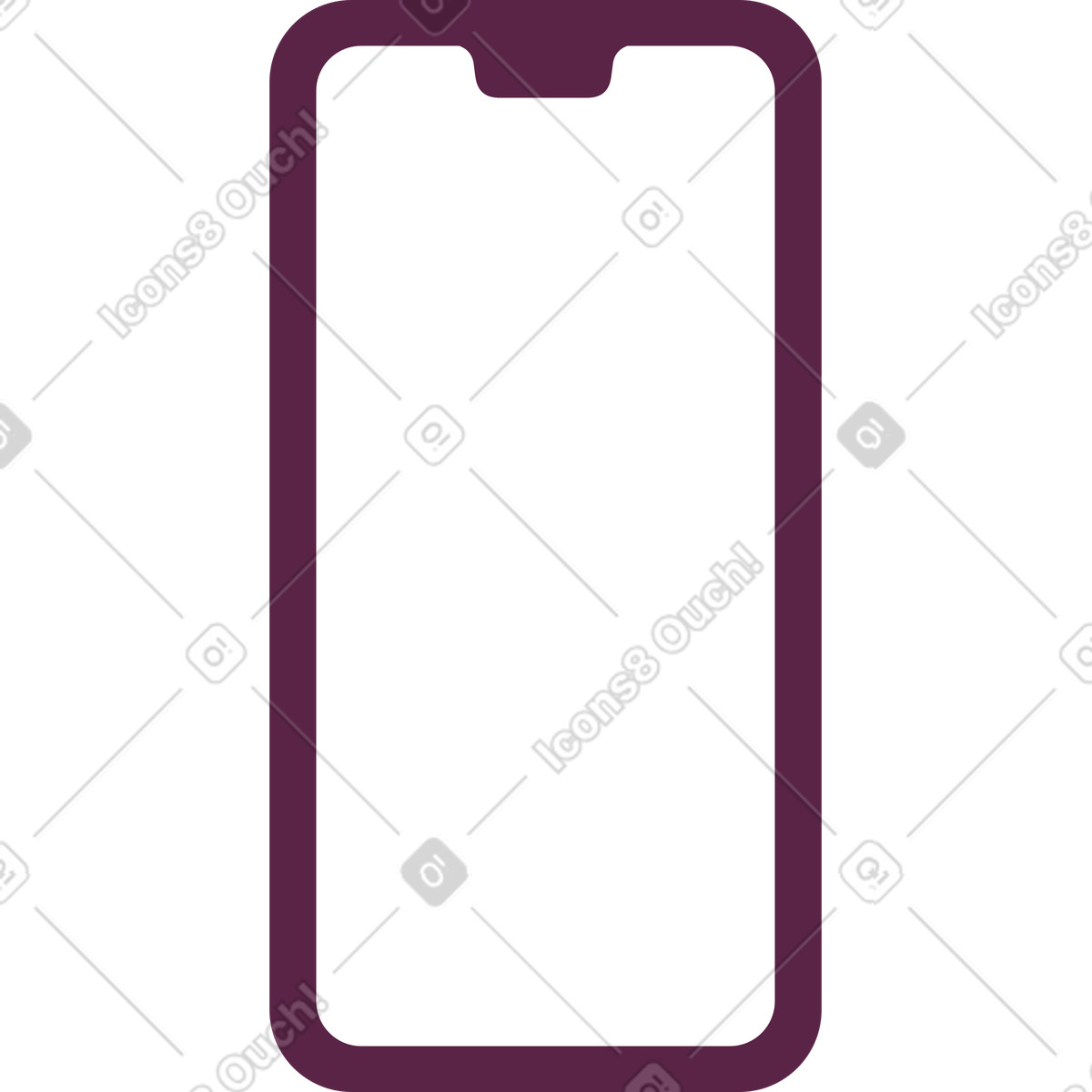 Illustration Téléphone mobile dans le style Sammy à télécharger aux formats PNG, SVG