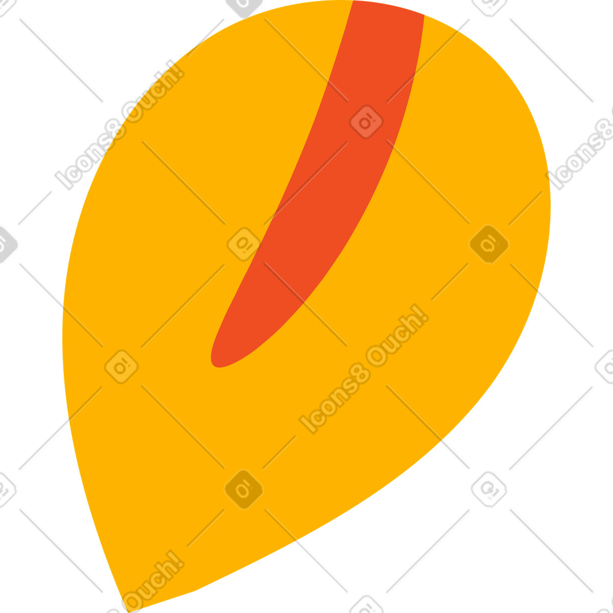 Leaf illustration in Flame style download in PNG, SVG