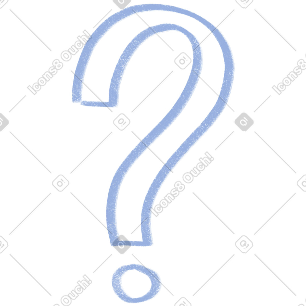 Blue question mark-Illustration im Company-Stil als Download in PNG, SVG