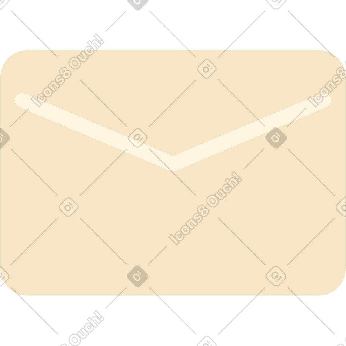 Simplistic 스타일의 봉투 일러스트레이션 PNG, SVG 다운로드