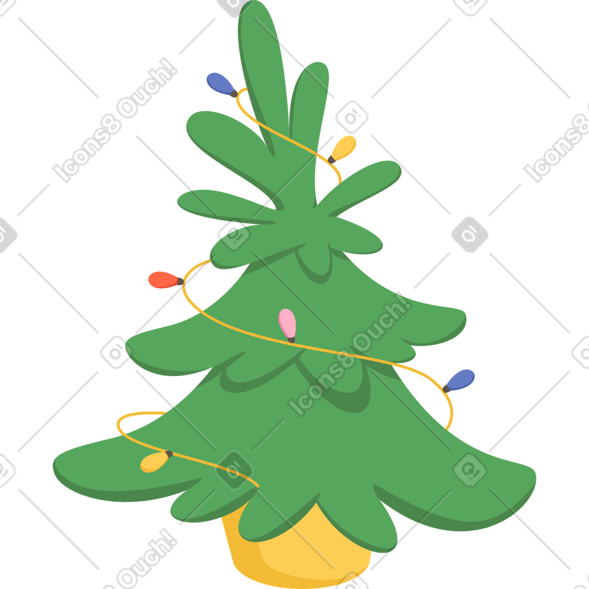 下载 Social 风格的 小圣诞树 插画，支持 PNG、SVG 格式