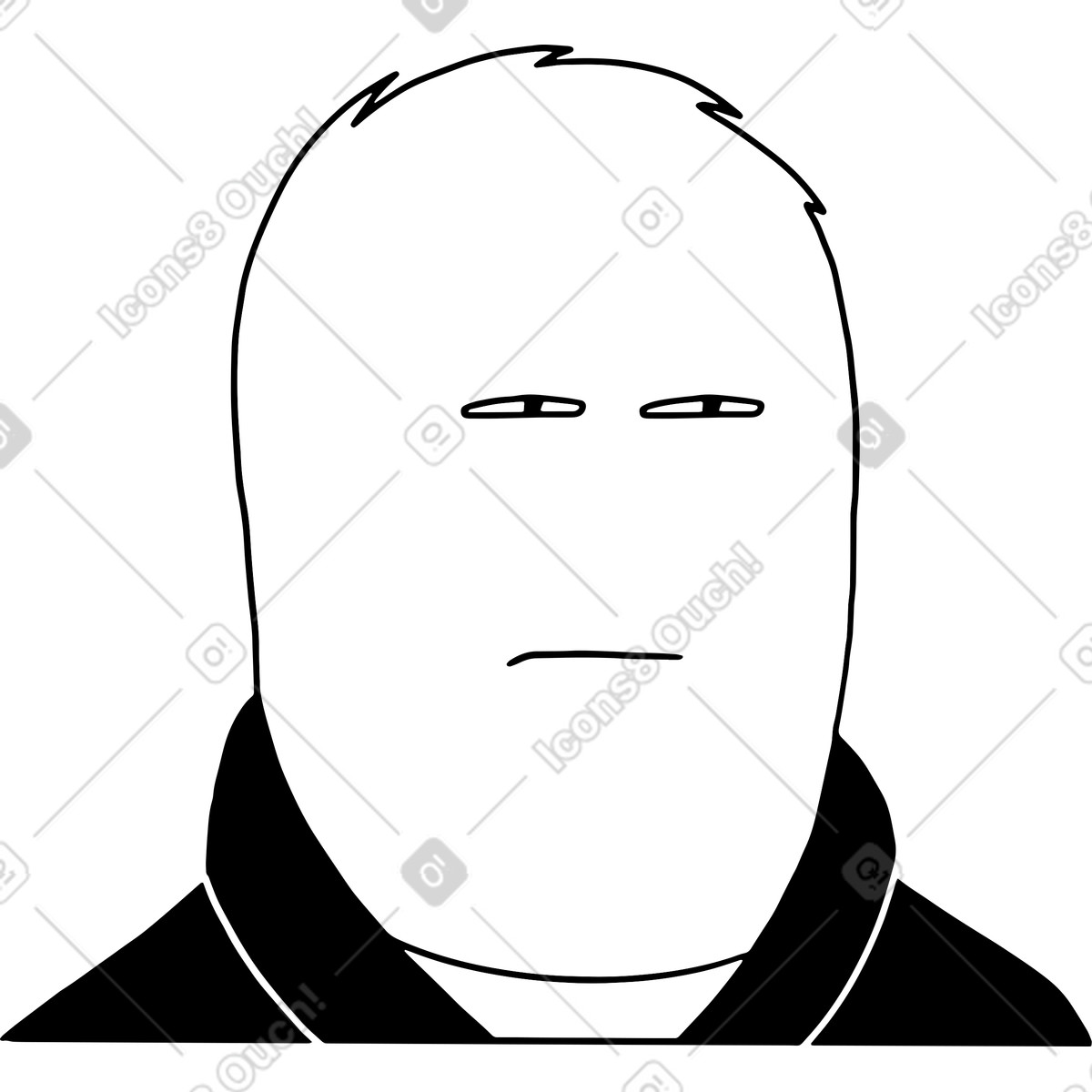 Dudes スタイルの 何かを疑っている落書きキャラクター のイラストをPNG、SVG形式でダウンロード