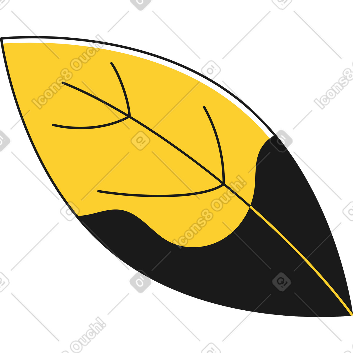 Taxi スタイルの 植物の葉 のイラストをPNG、SVG形式でダウンロード
