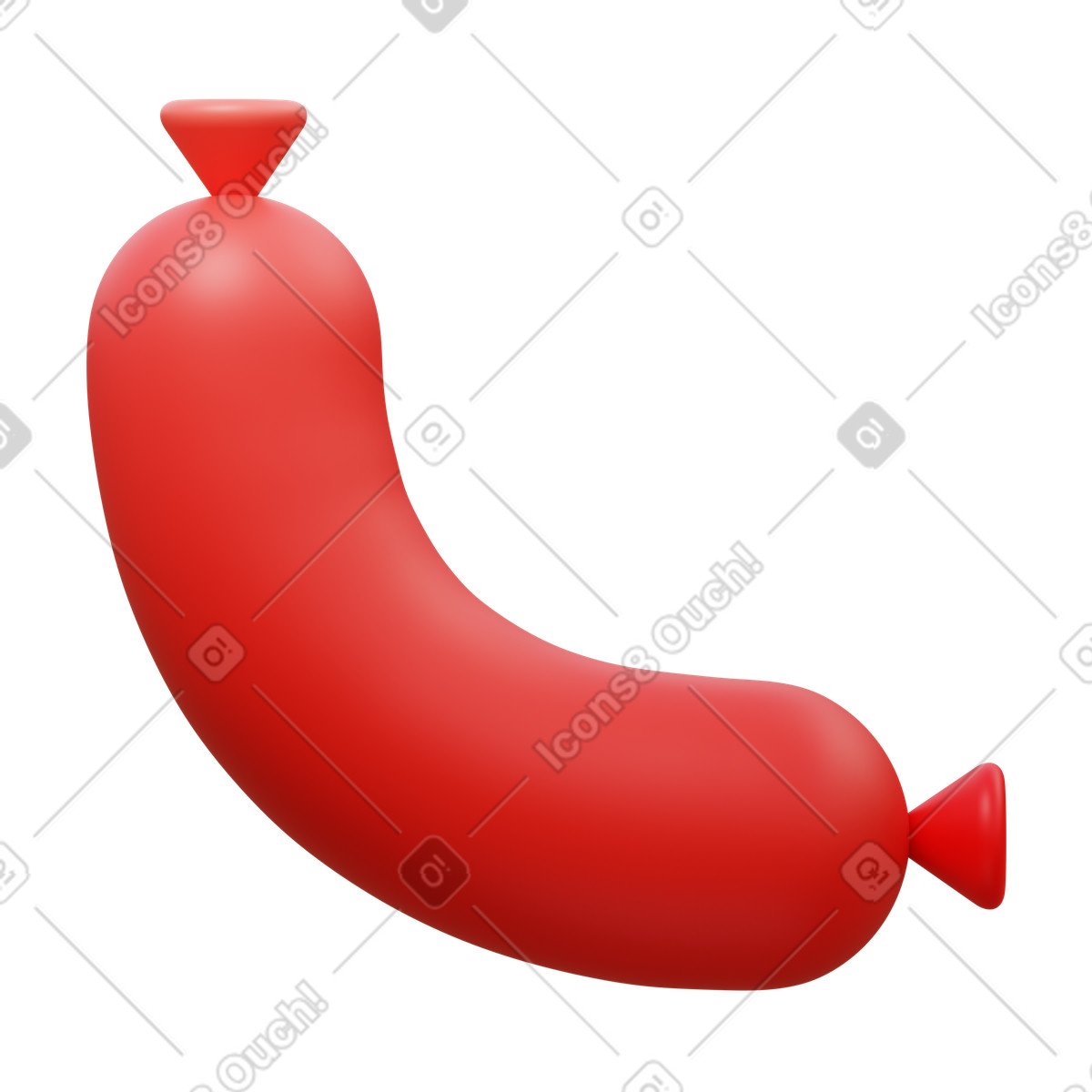 3D Fluency スタイルの Sausage のイラストをPNG、SVG形式でダウンロード