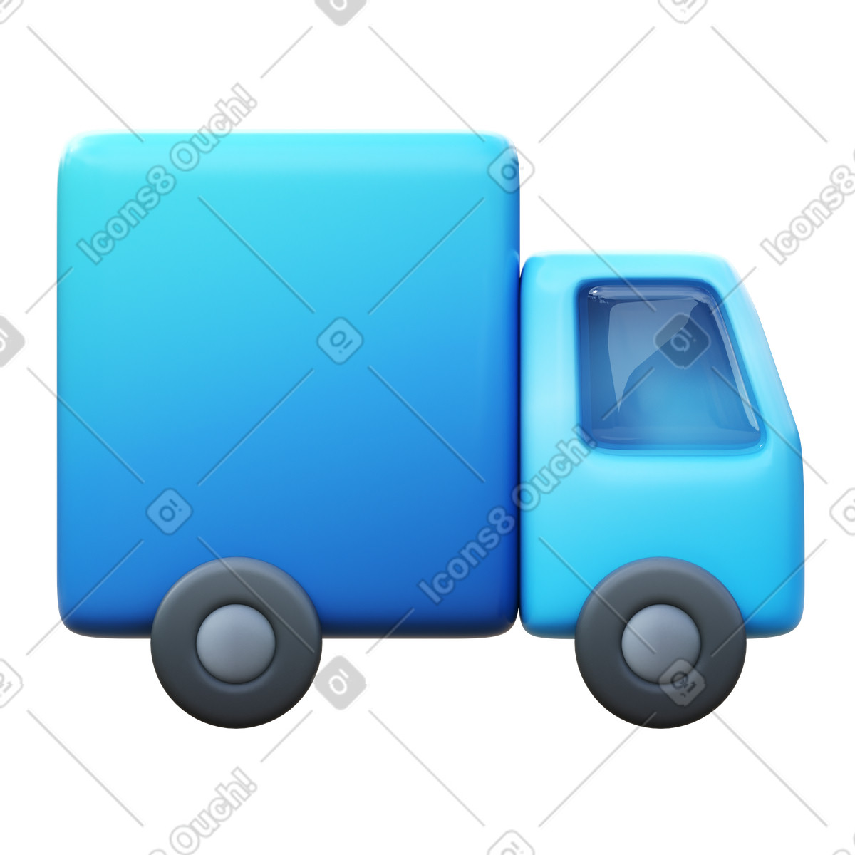 3D Fluency スタイルの Truck のイラストをPNG、SVG形式でダウンロード