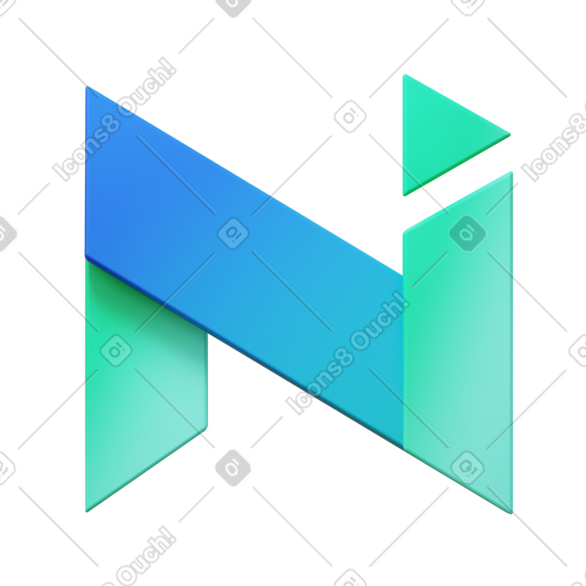 3D Fluency スタイルの 3dナチュラルリーダーロゴ のイラストをPNG、SVG形式でダウンロード