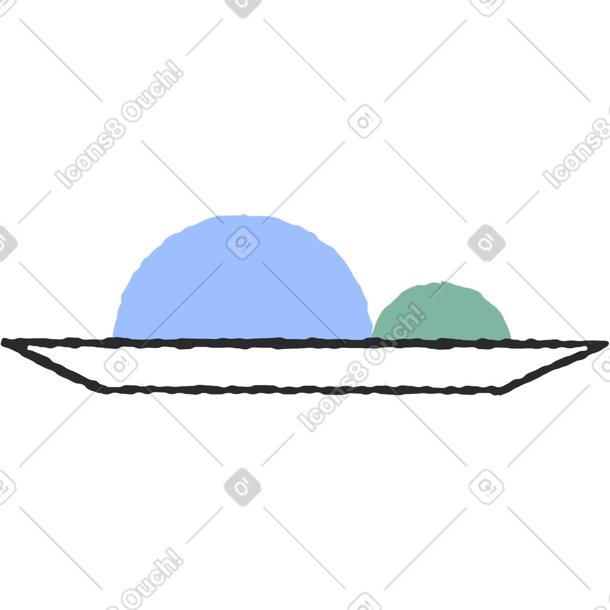 Teller-Illustration im Pablo-Stil als Download in PNG, SVG