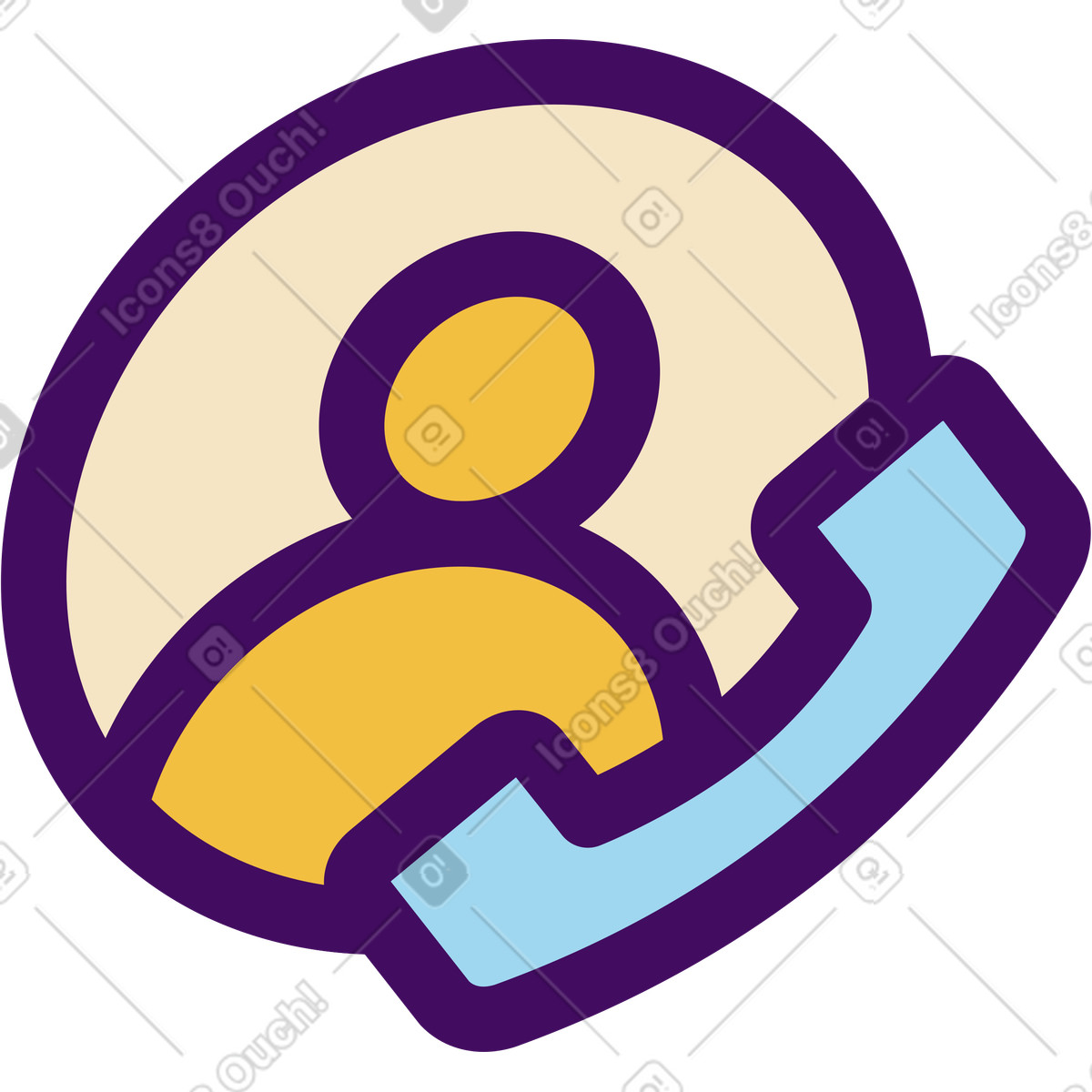 Simplistic スタイルの Interlocutor icon のイラストをPNG、SVG形式でダウンロード