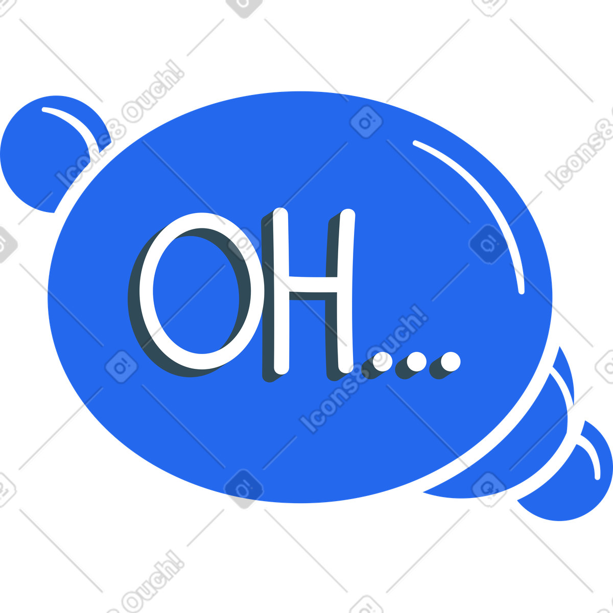 Oh-Illustration im Kingdom-Stil als Download in PNG, SVG