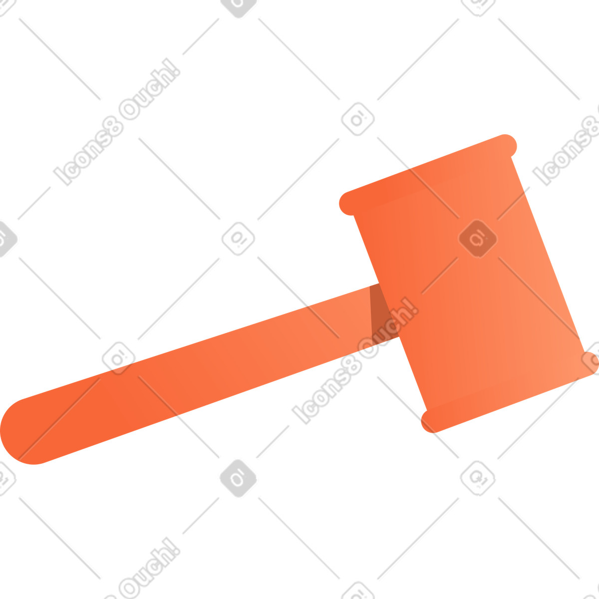 Judge's hammer illustration in Silky style download in PNG, SVG