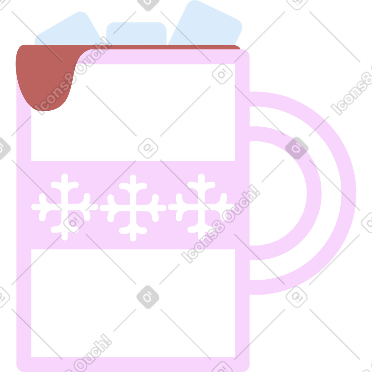 Ilustración Mug of hot cocoa en estilo Marginalia a descargar en PNG y SVG