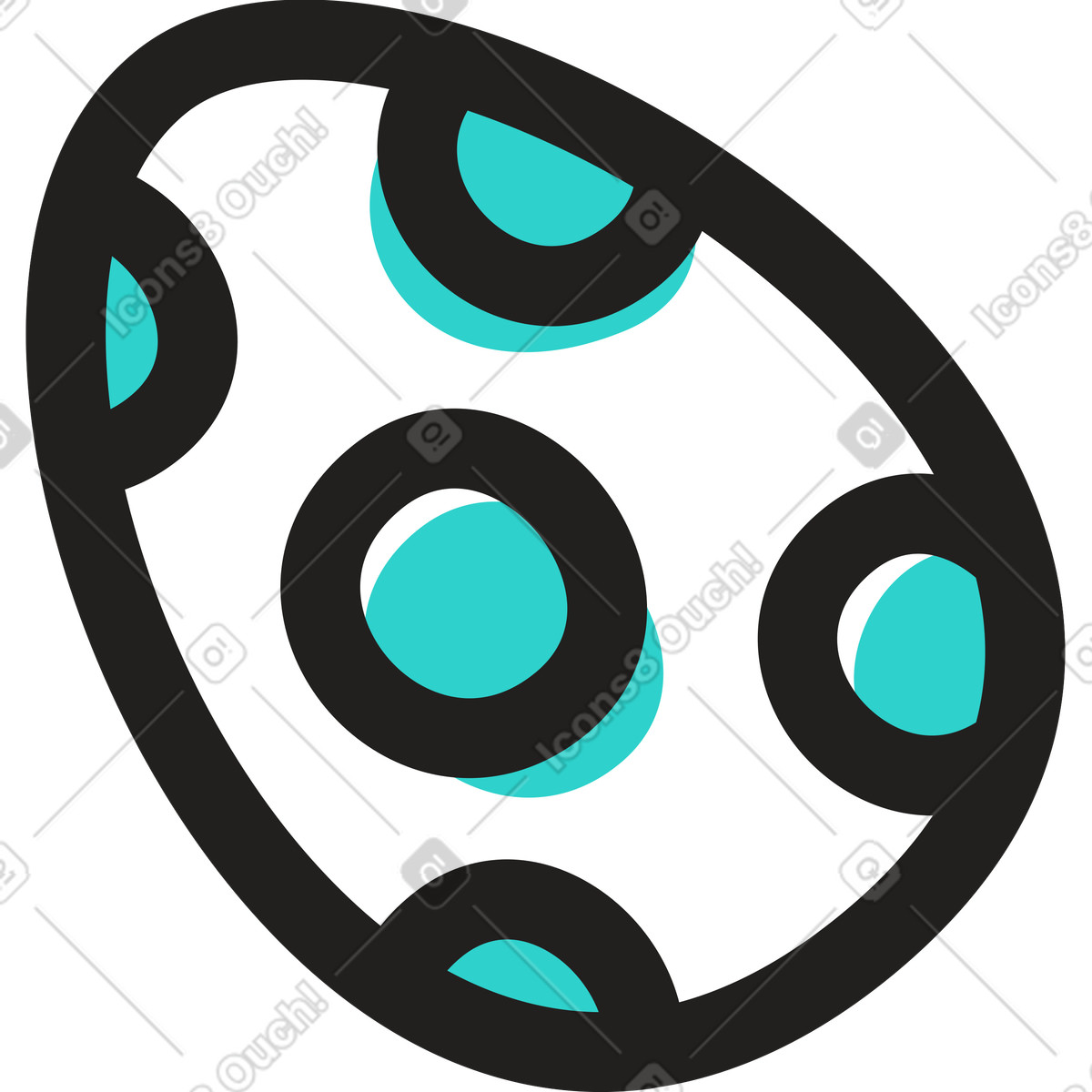 Ilustración Easter egg en estilo Little a descargar en PNG y SVG