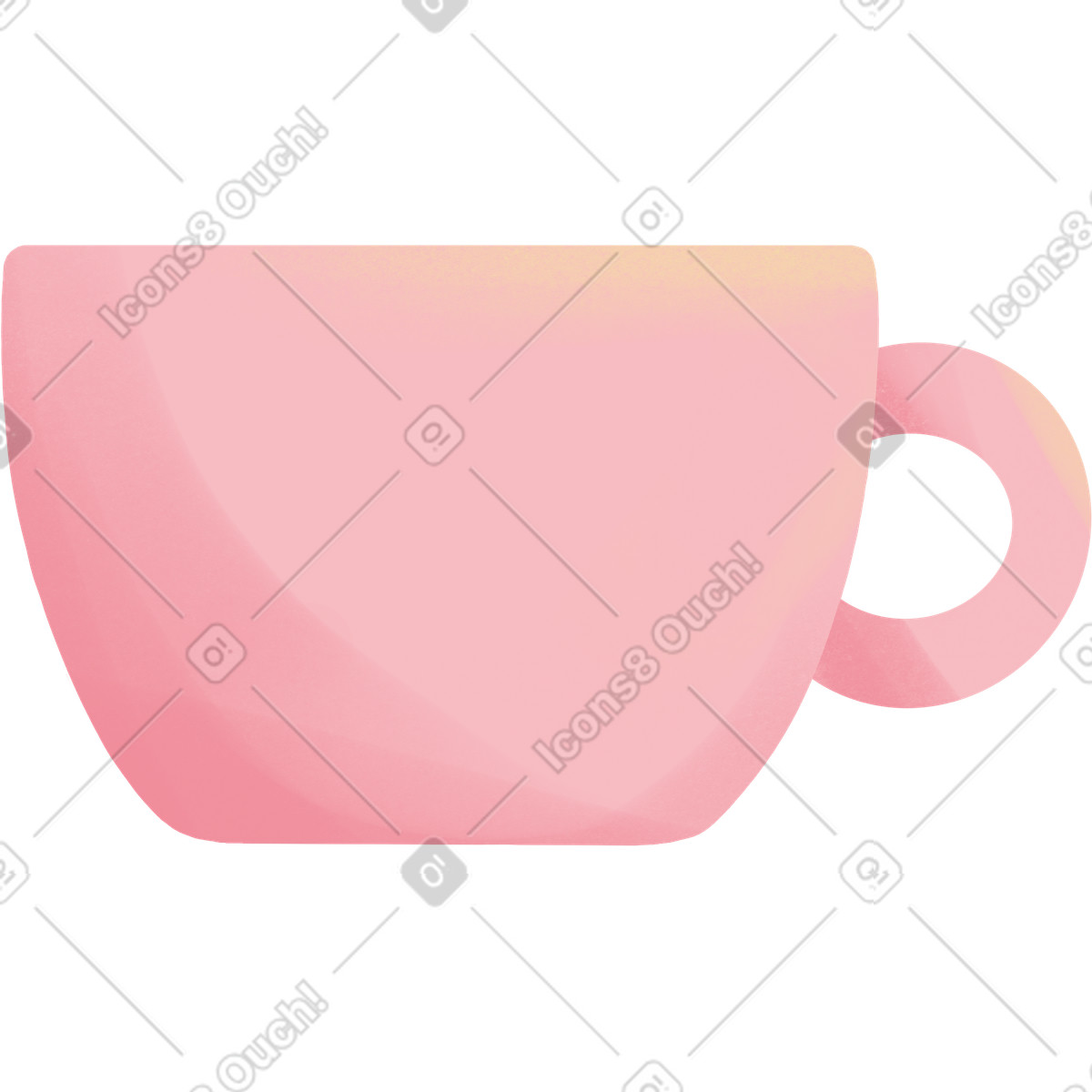 Shine スタイルの Pink tea cup のイラストをPNG、SVG形式でダウンロード