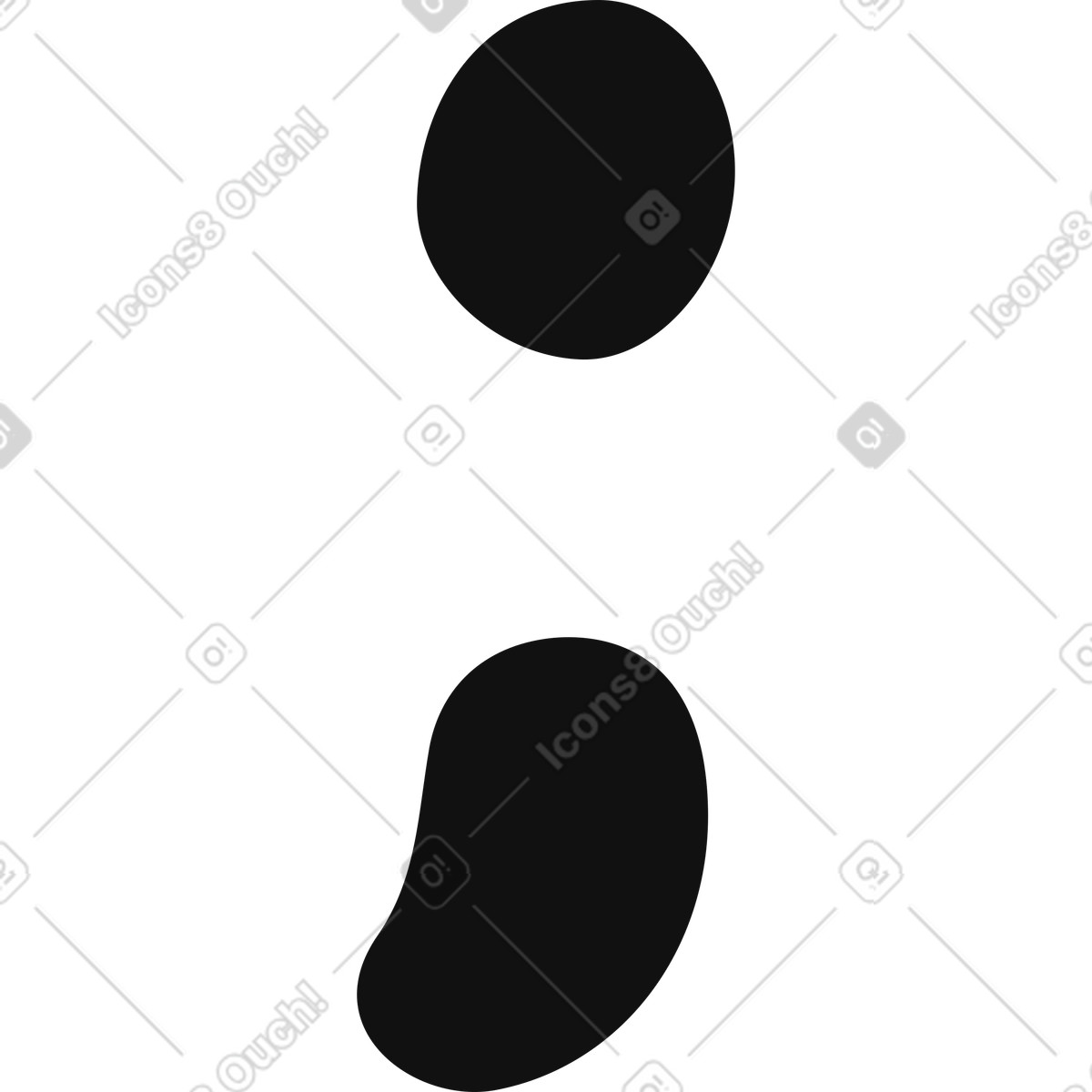 Illustration Point virgule dans le style Journal à télécharger aux formats PNG, SVG