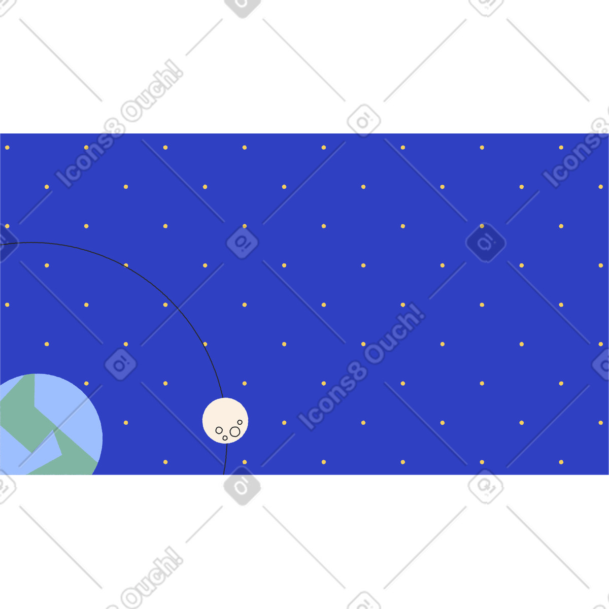 Spazio illustrazione in stile Pablo scarica in PNG, SVG