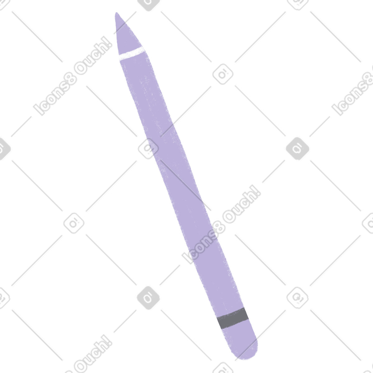 Ilustración Lápiz morado en estilo Tutti a descargar en PNG y SVG
