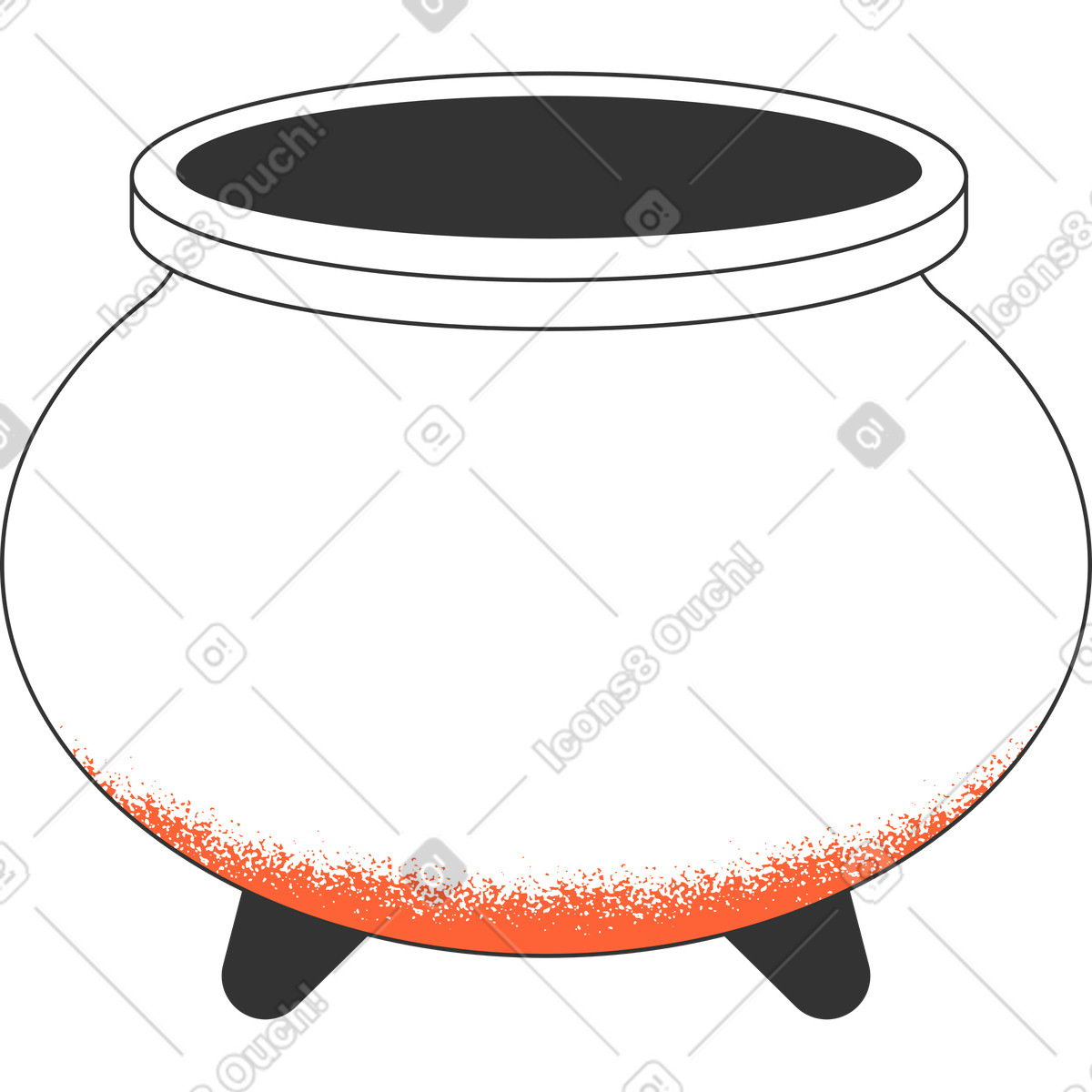 Pot illustration in Crayon style download in PNG, SVG