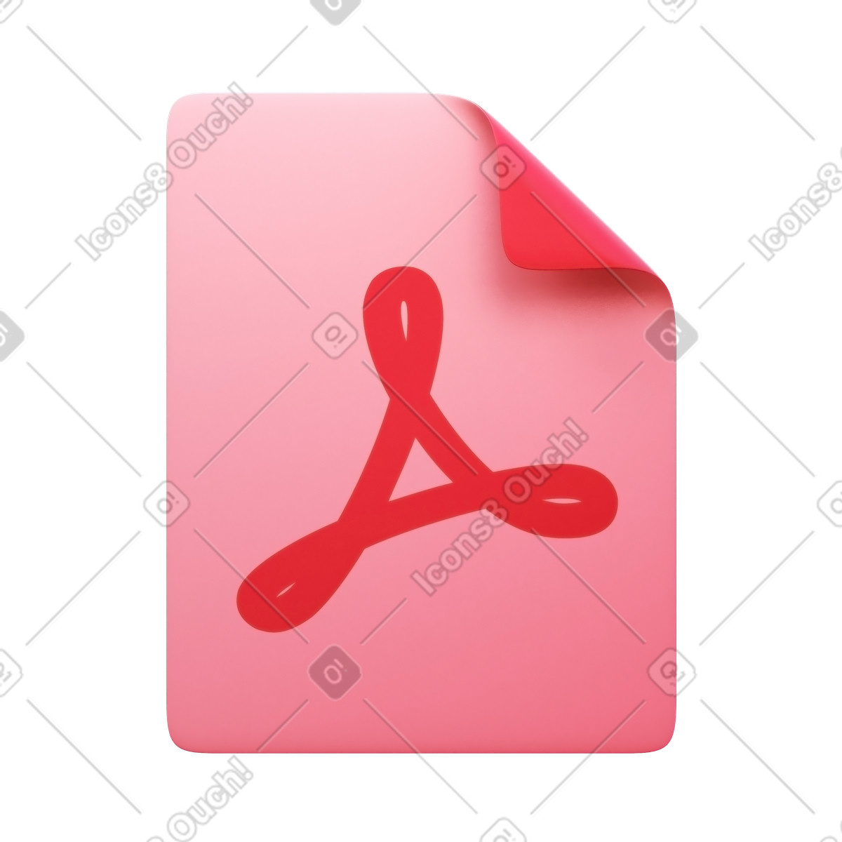 Иллюстрация Pdf-файл в стиле 3D Fluency — скачать в форматах PNG, SVG