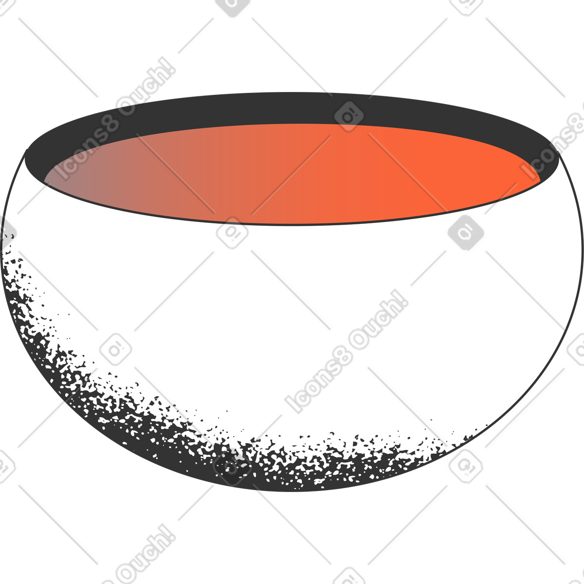 Ilustração de Tigela em no estilo Crayon para baixar em PNG, SVG