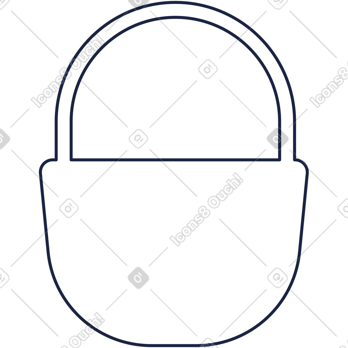 Basket illustration in Urban Line style download in PNG, SVG