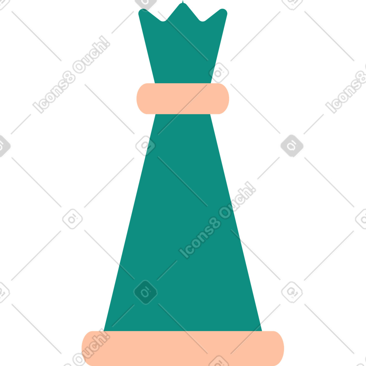 Pezzo degli scacchi illustrazione in stile Polar scarica in PNG, SVG