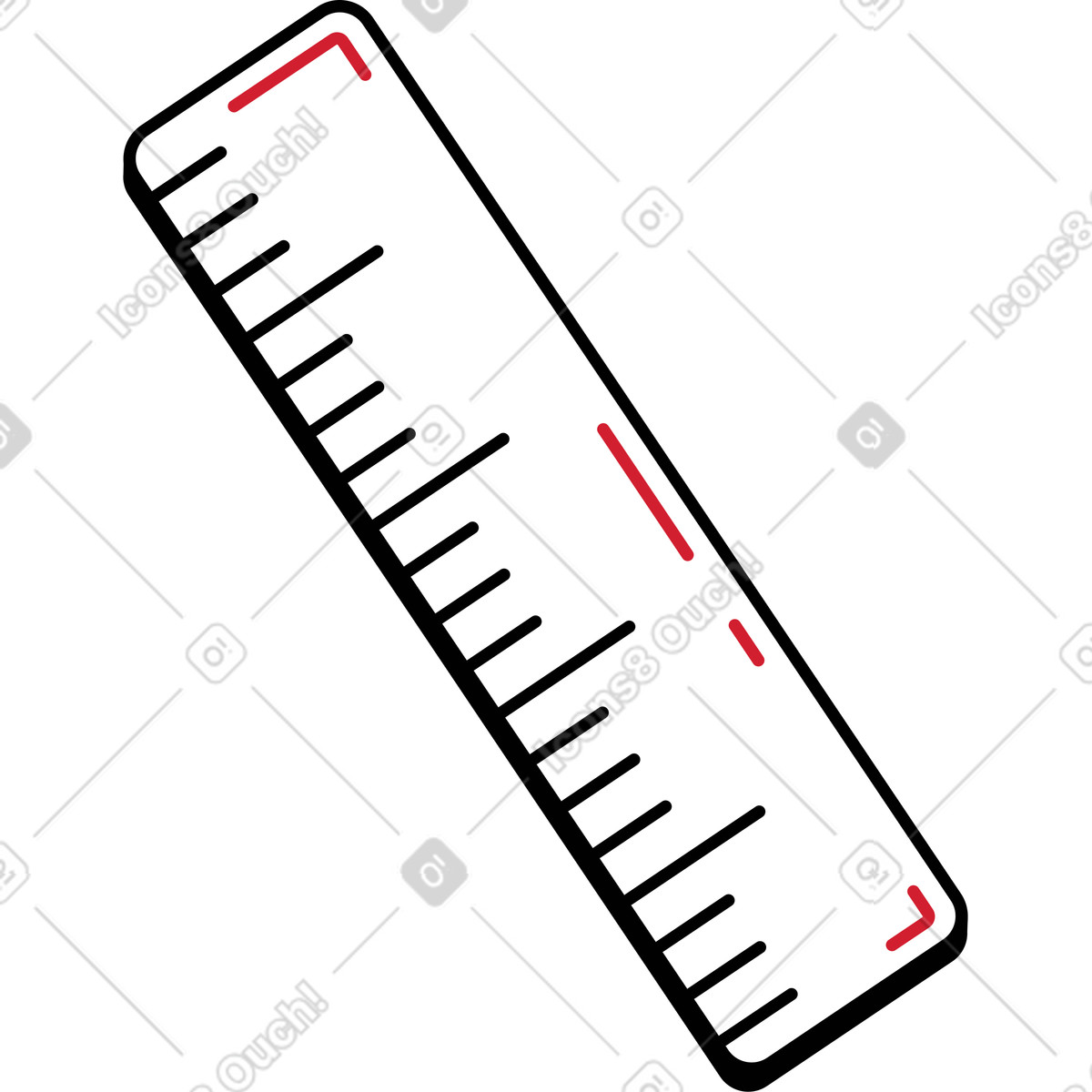 Ruler illustration in Ruby style download in PNG, SVG