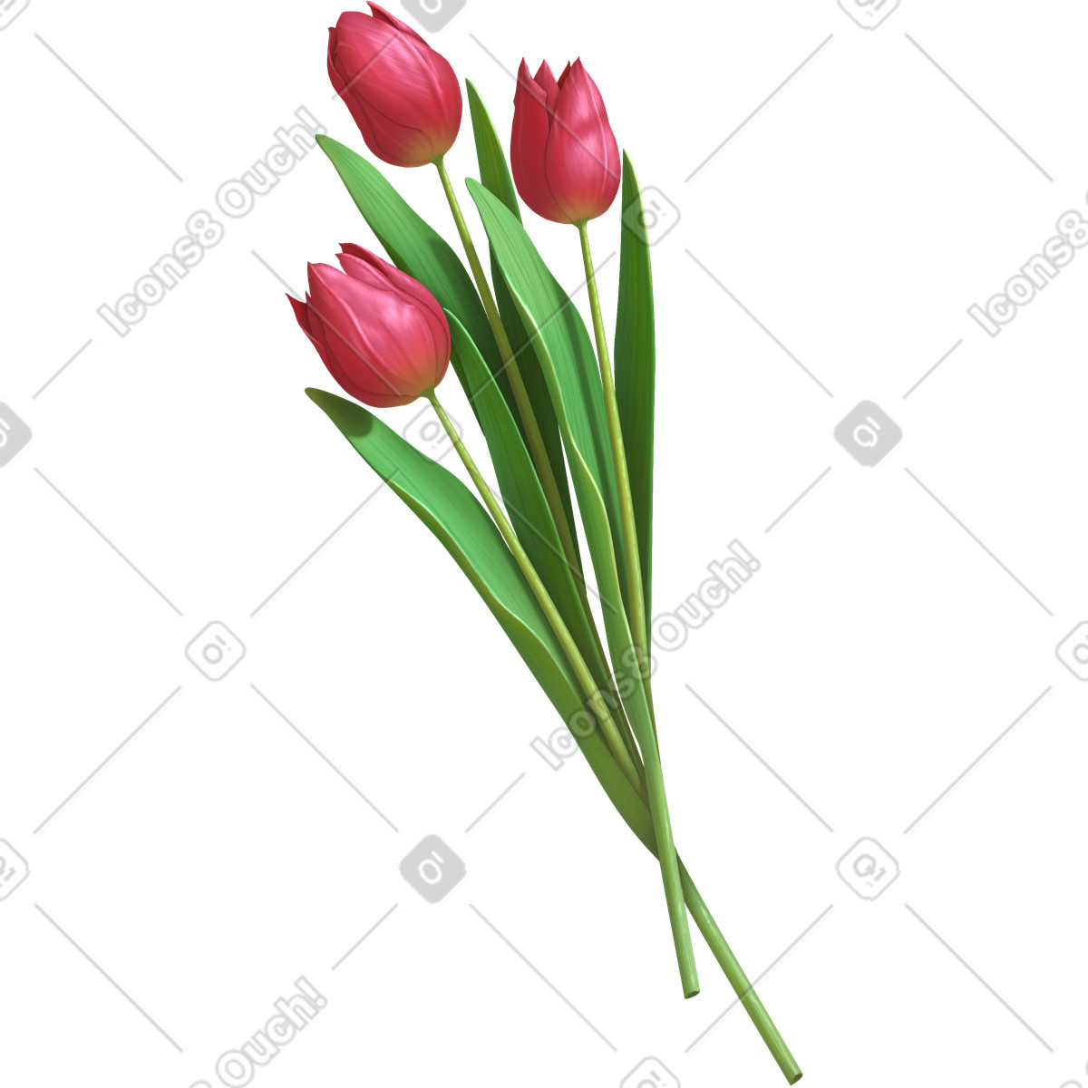 Ilustración Bouquet of tulips en estilo Props a descargar en PNG y SVG