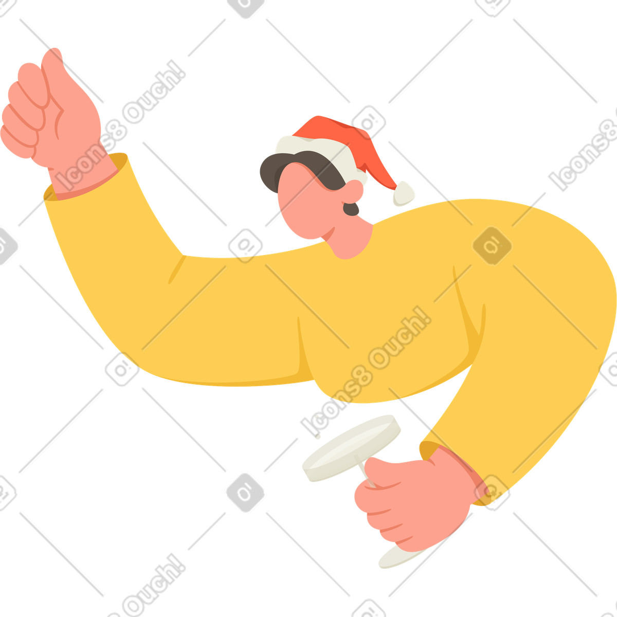 Social スタイルの ガラスの男 のイラストをPNG、SVG形式でダウンロード
