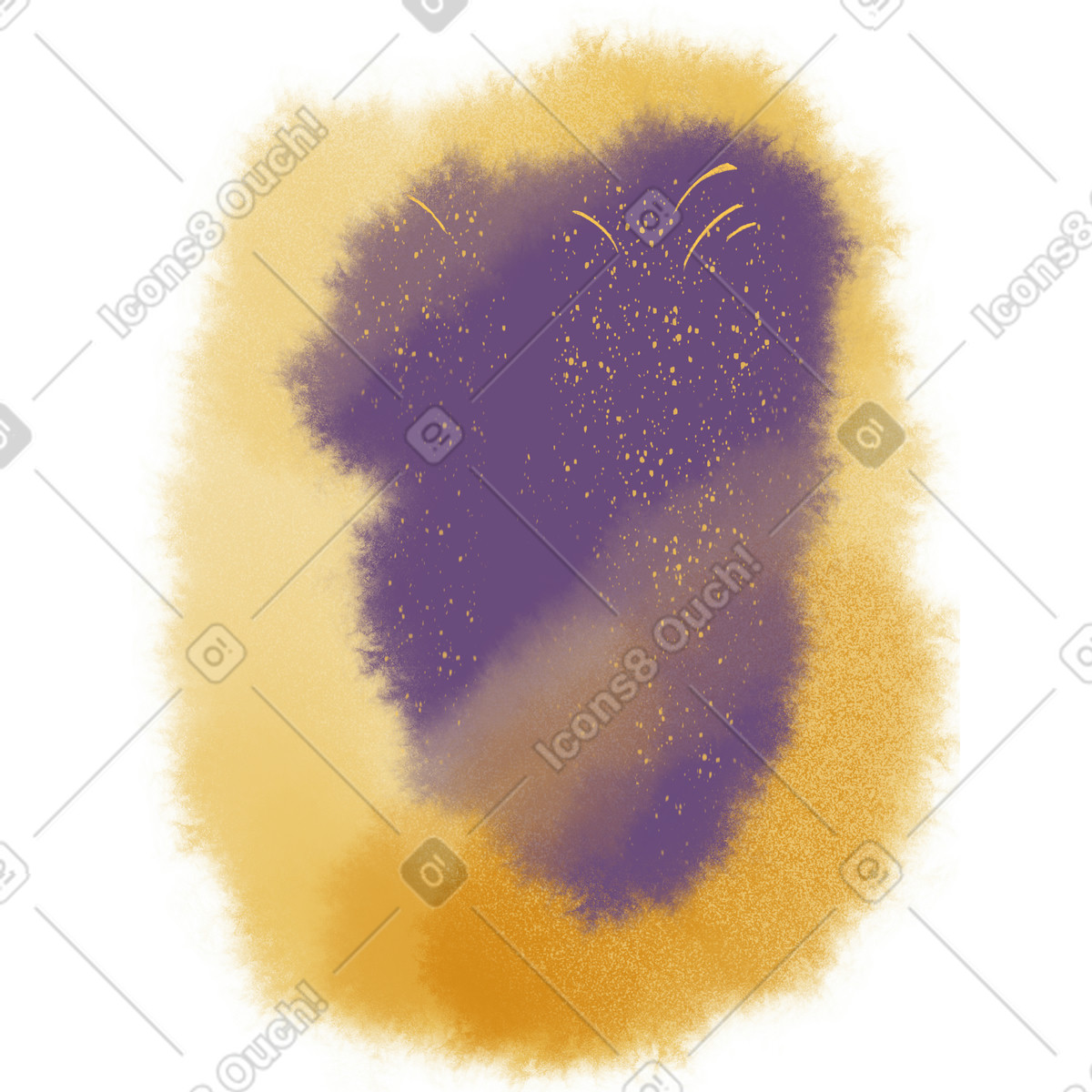 下载 Moments 风格的 Yellow-purple watercolor background 插画，支持 PNG、SVG 格式
