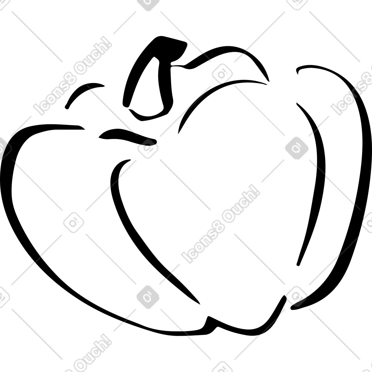 Big pumpkin illustration in Line style download in PNG, SVG