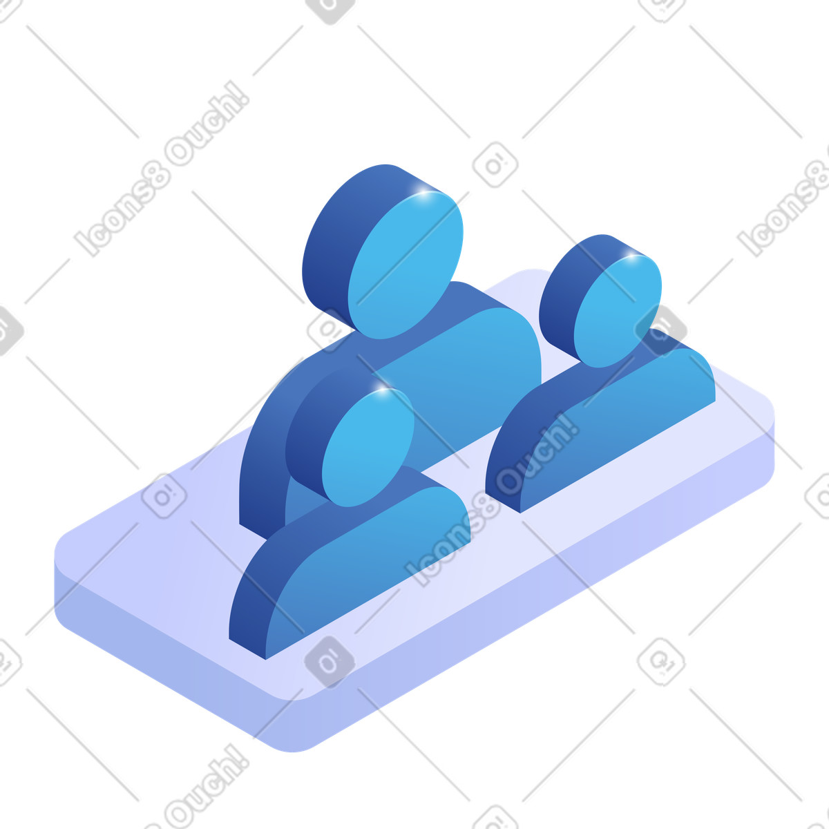 People management concept depicting leadership and organized team structure illustration in Quantum style download in PNG, SVG