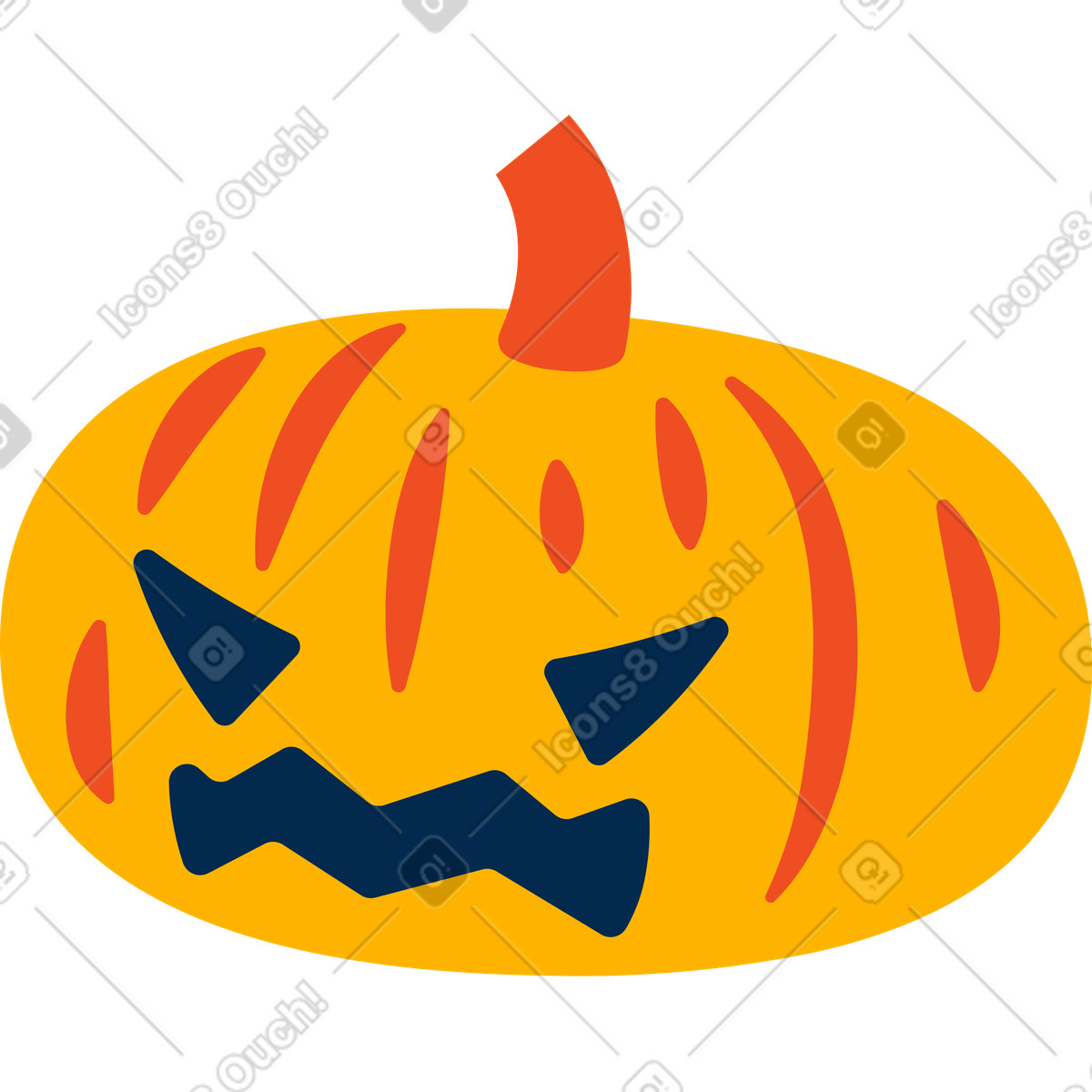 Zucca illustrazione in stile Flame scarica in PNG, SVG
