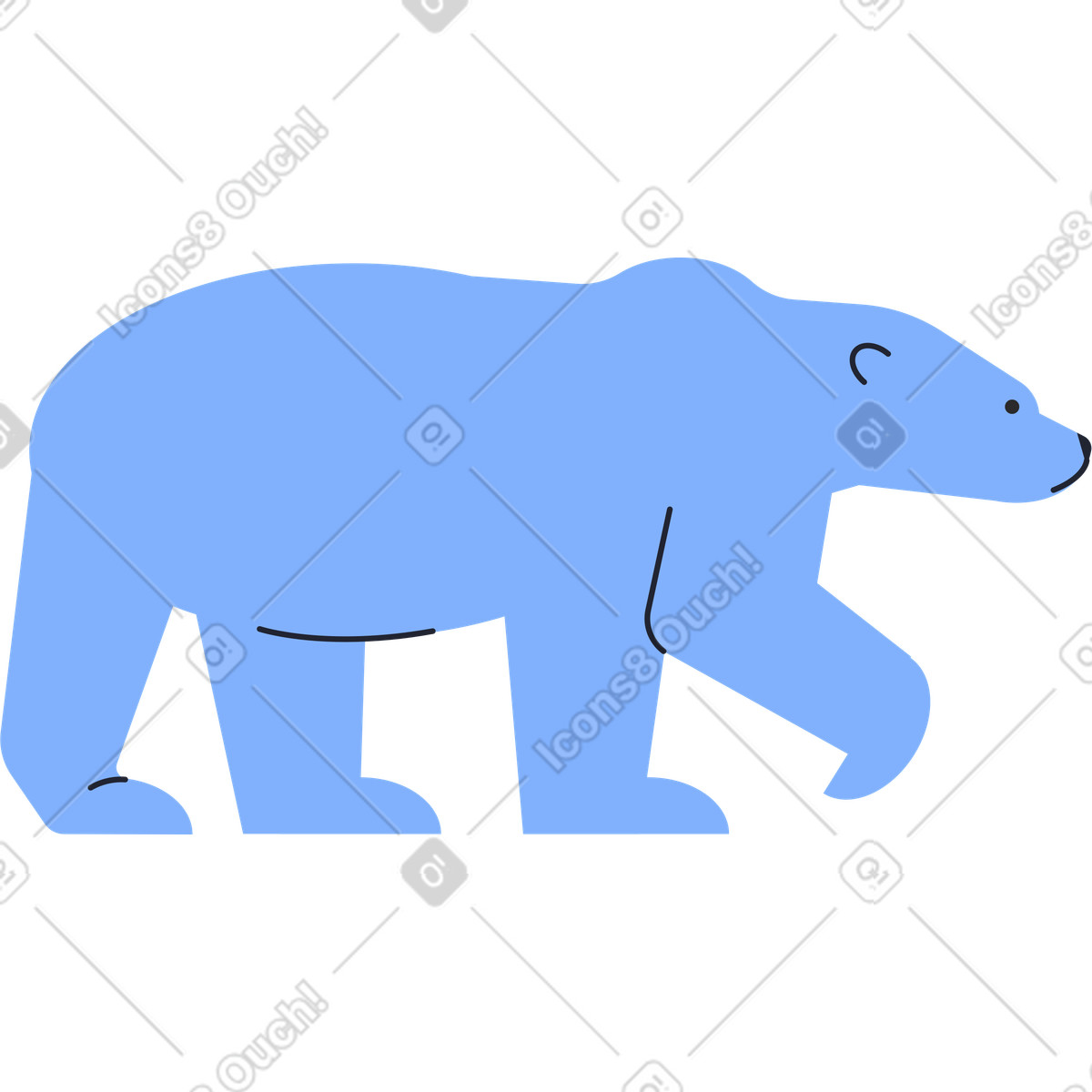 下载 Pablita 风格的 熊 插画，支持 PNG、SVG 格式