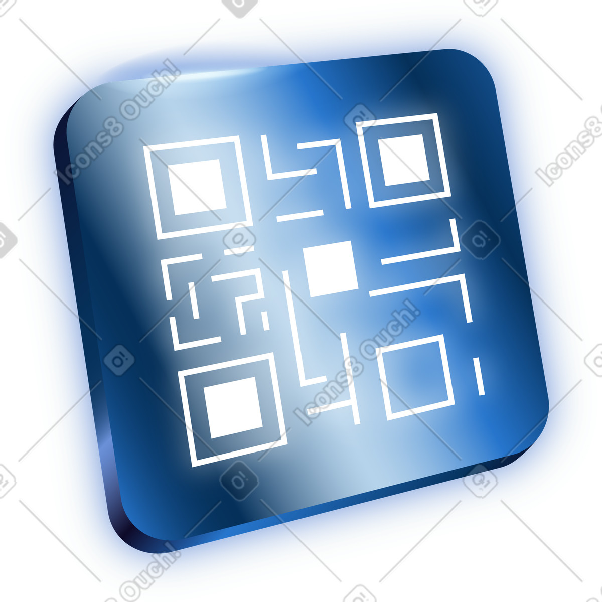 Qr code for payment illustration in Dimension style download in PNG, SVG