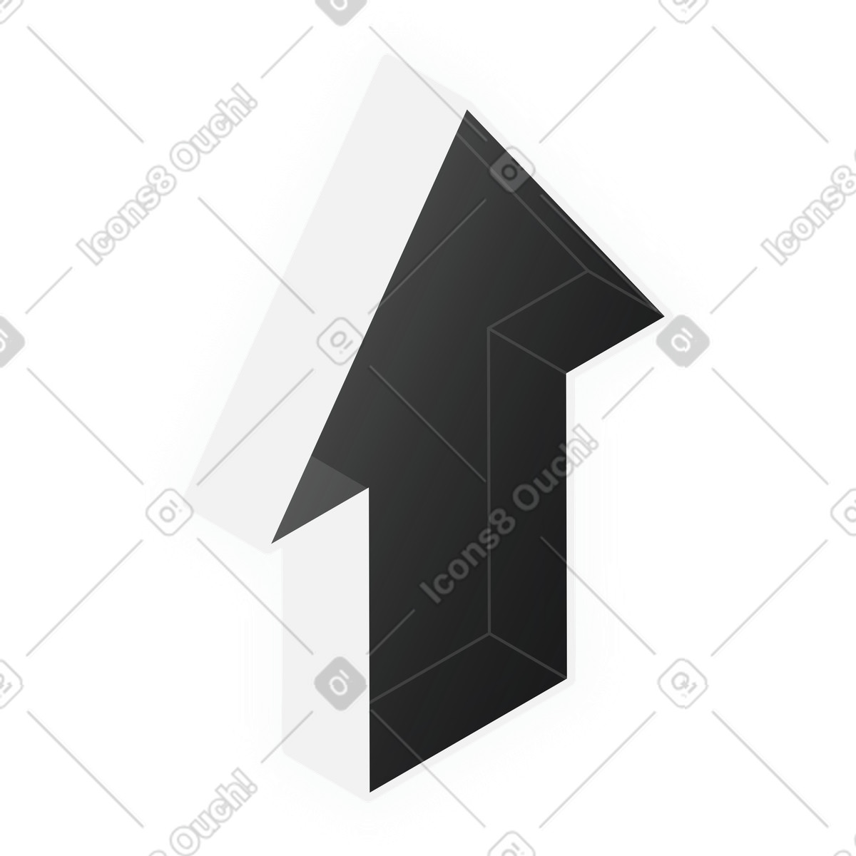 Inverse スタイルの 上矢印 のイラストをPNG、SVG形式でダウンロード