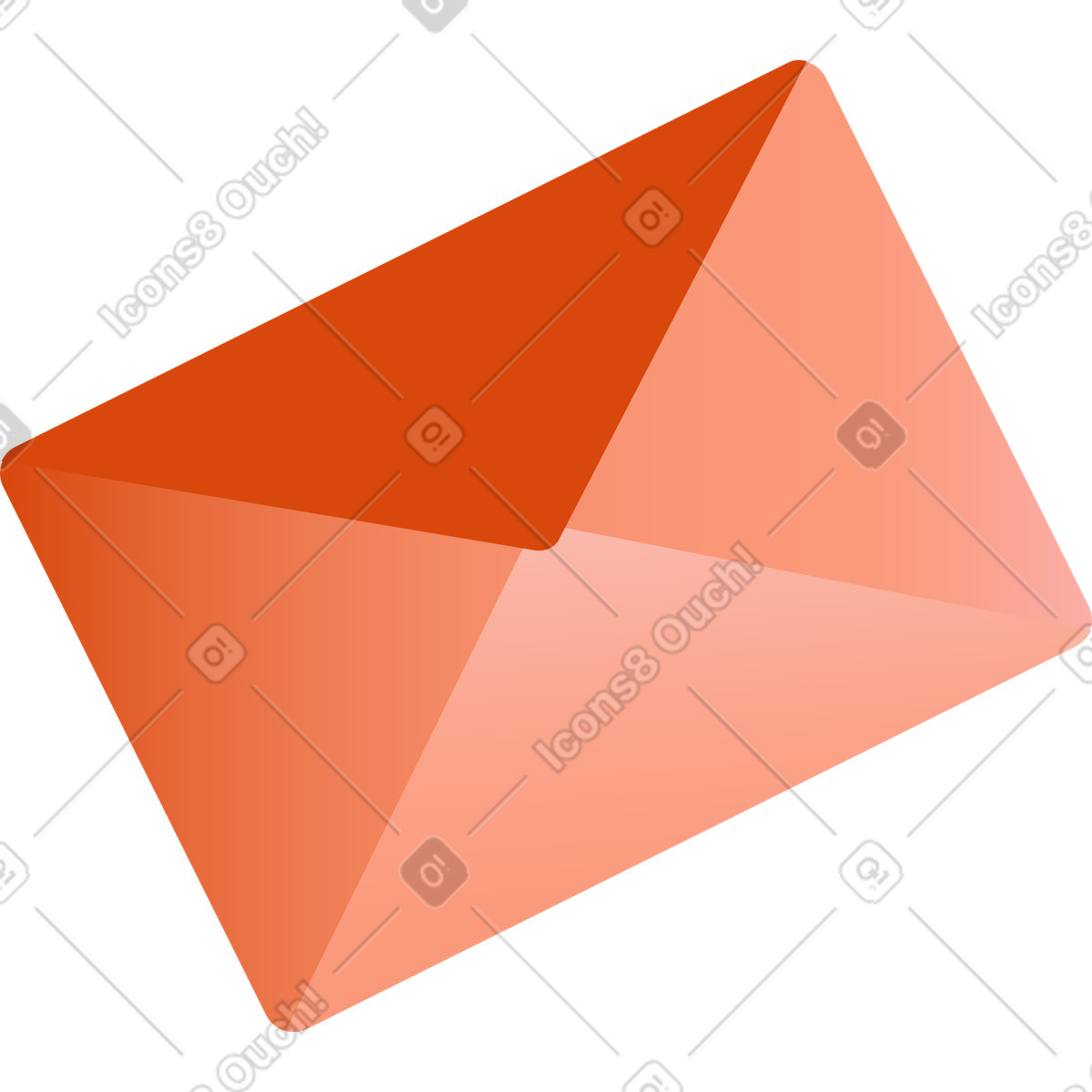 Lettera postale arancione illustrazione in stile Orange scarica in PNG, SVG